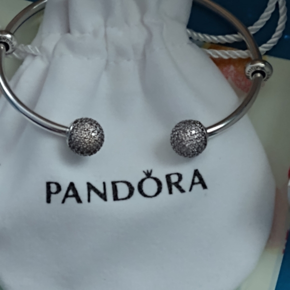 Pandora Jewelry - Light pink PavedCZ bangle